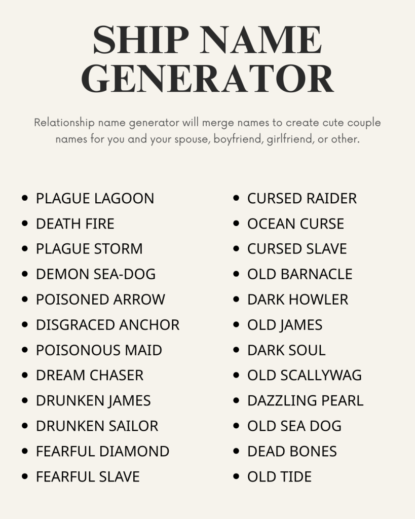 Ship Name Generator